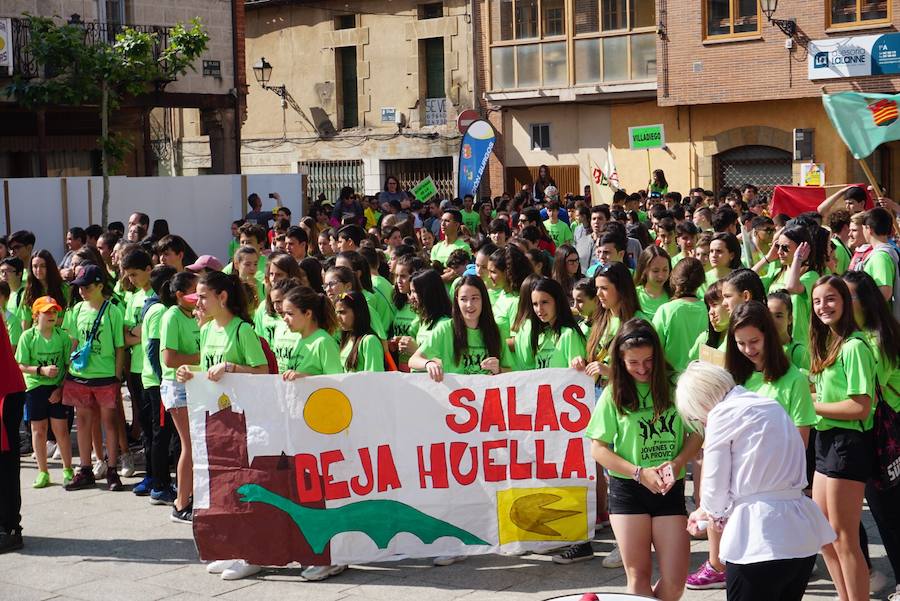 El VII Encuentro de Jóvenes por la Provincia organizado por la Diputación de Burgos ha llenado las calles de Salas de los Infantes con más de 600 burgaleses de entre 12 y 17 años