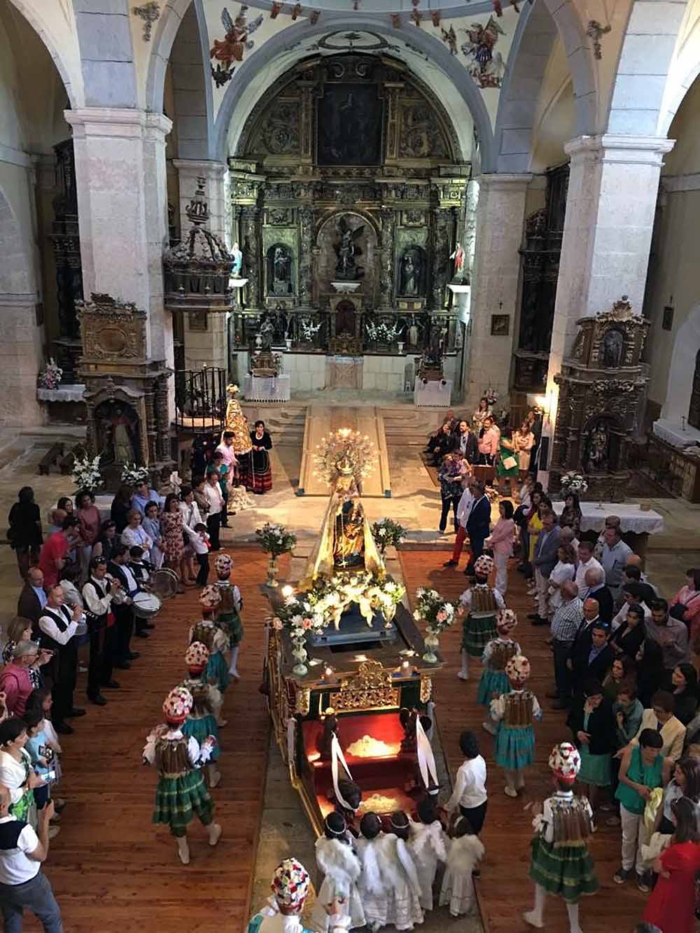 Imagen del día de la Virgen de Nava en Fuentelcésped. 