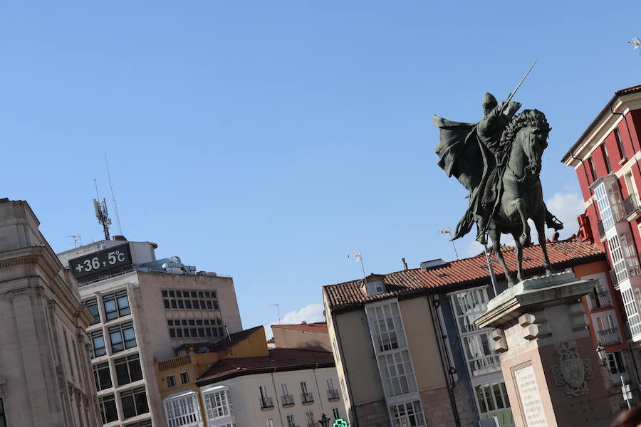 Fotos: Burgos afornta la primera jornada de la ola de calor de este verano