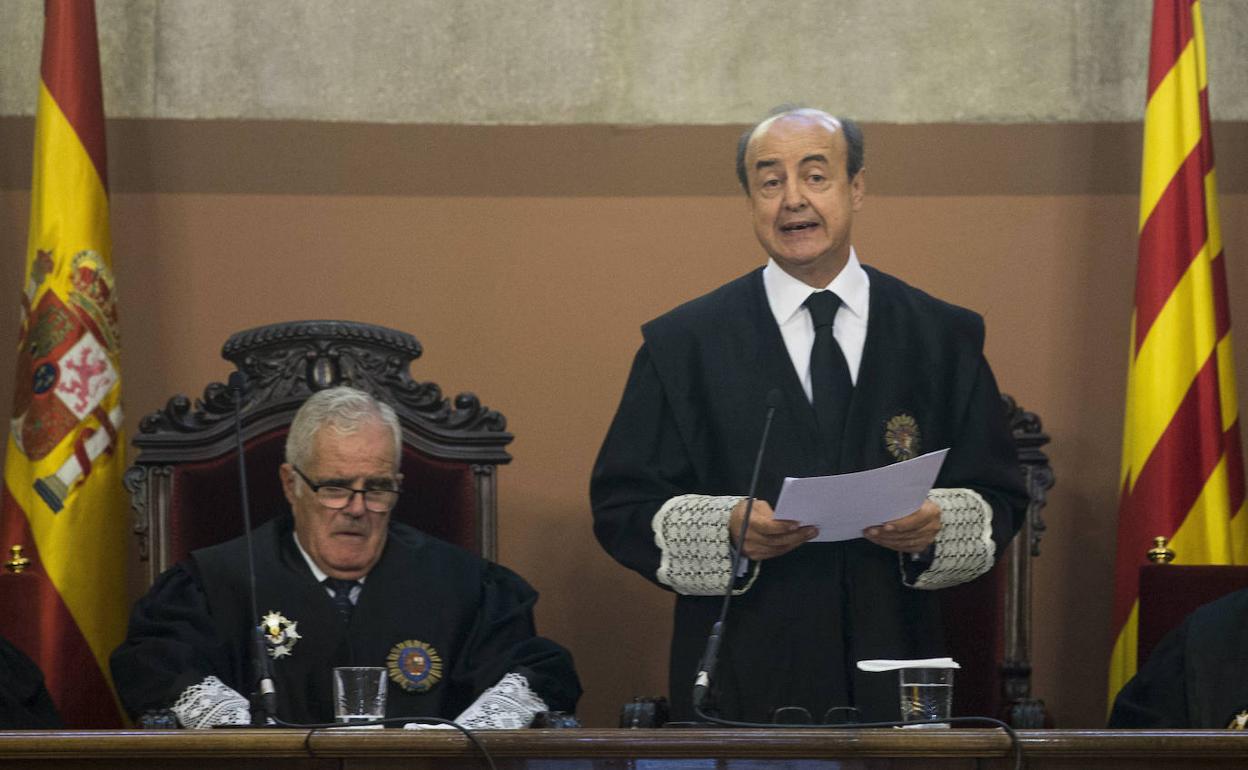 El presidente del Tribunal Superior de Justicia de Cataluña, Jesús María Barrientos.