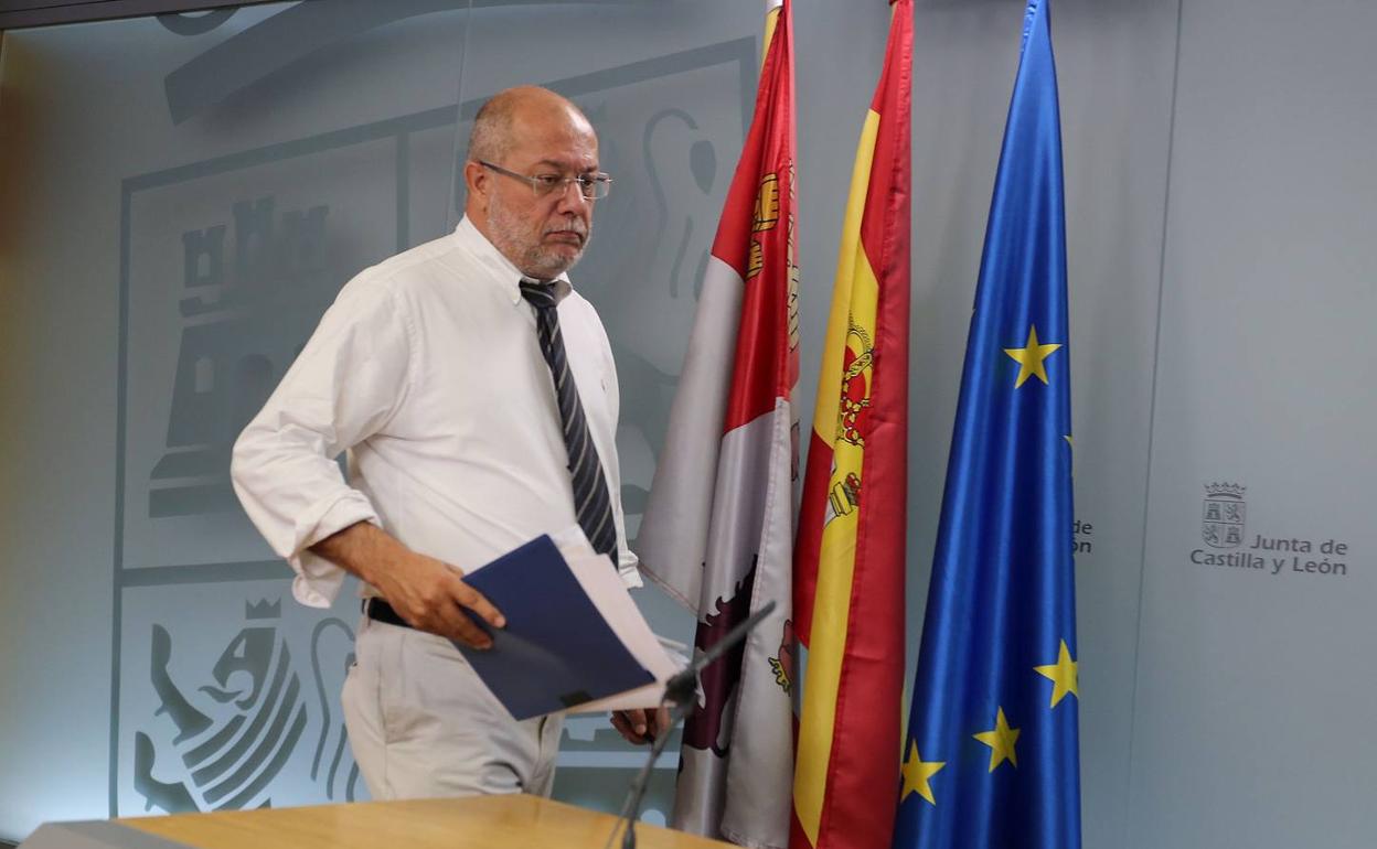 Francisco Igea, tras el Consejo de Gobierno.