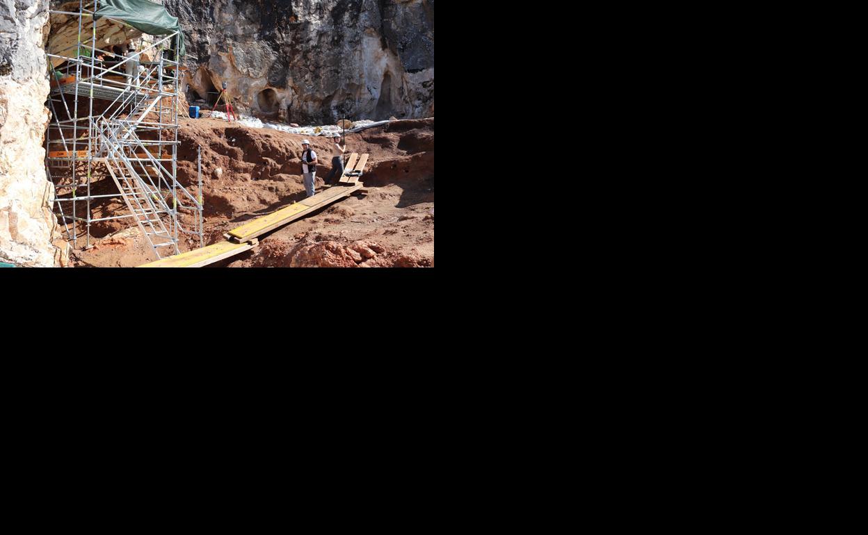 Imagen de la excavación en Atapuerca. 