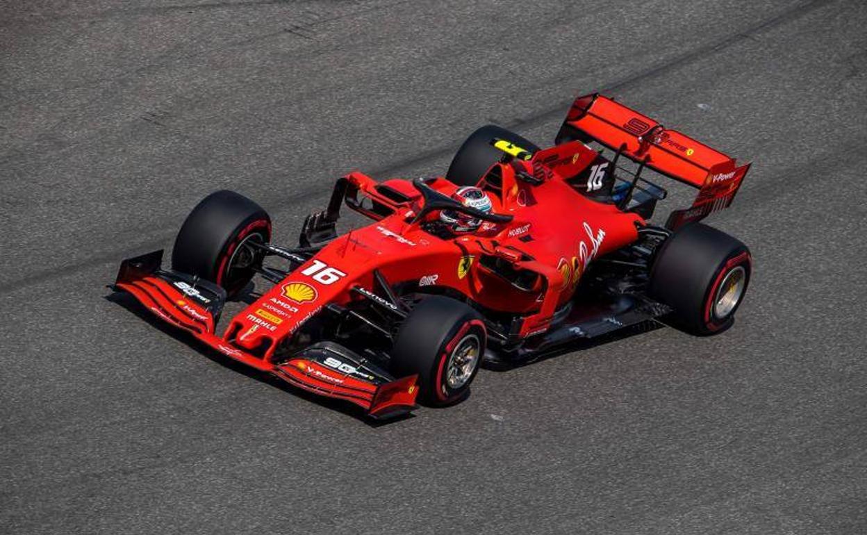 Charles Leclerc, rodando en el circuito alemán.