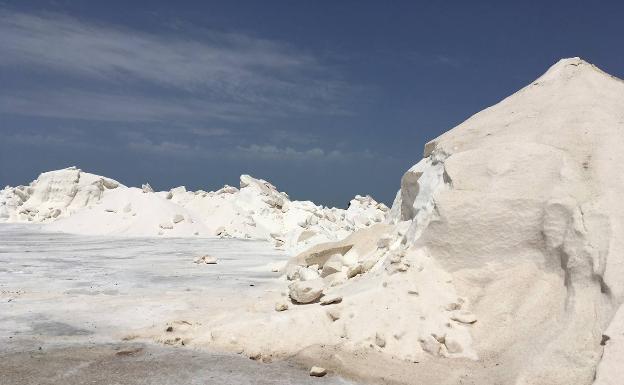 Montañas de sal en la isla de Mallorca. 