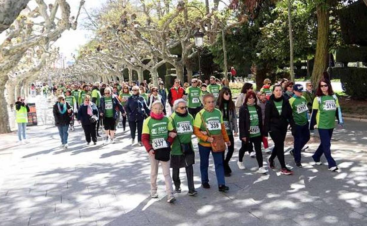 Imágenes de la primera marcha contra el cáncer celebrada en Burgos el pasado mayo. 