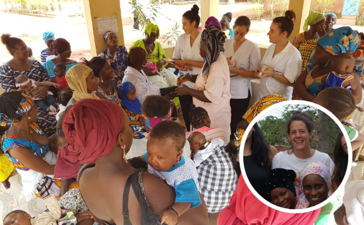 Estela Peñaranda ha participado este verano en un proyecto solidario en una maternidad de Senegal