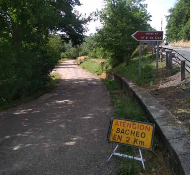 Arreglo del camino a la ermita de Nuestra Señora de Oca en Villafranca Montes de Oca. 