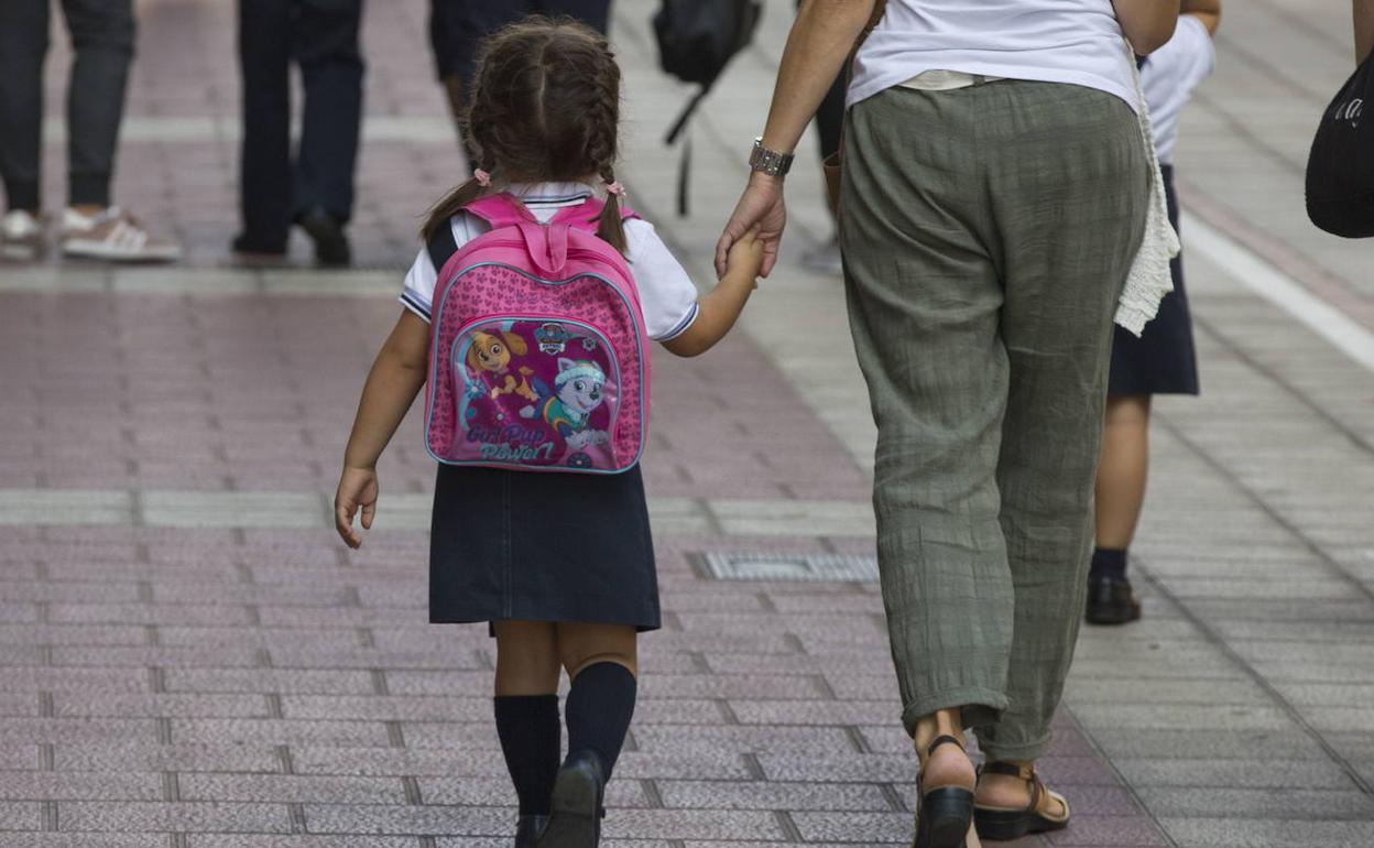 Primer día de colegio tras las vacaciones de verano. 