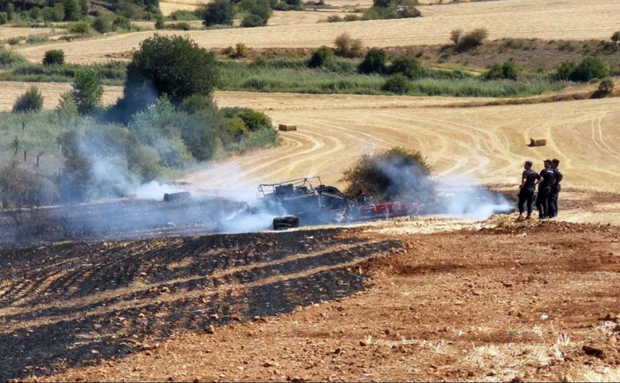 Incendio del pasado 23 de octubre en Fuente Dorada, en Burgos.