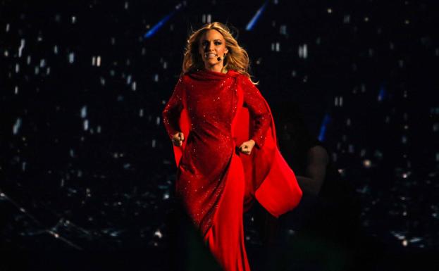 Edurne, la última representante elegida por designación directa por TVE, en Eurovisión 2015.