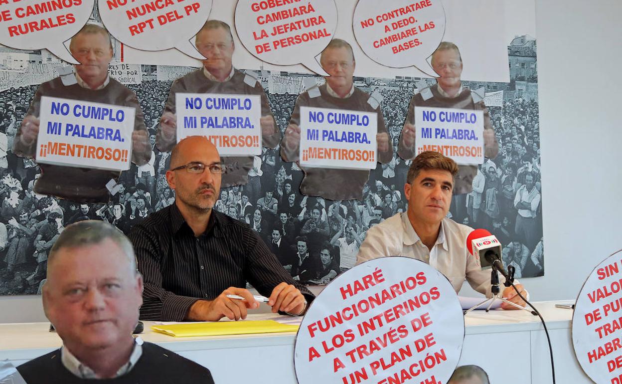 Fernando Ojeda, presidente del Comité de Empresa, y Luis Pérez, presidente de la Junta de Personal. 