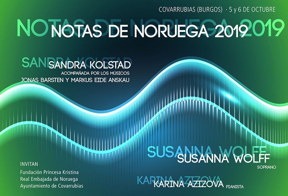 Cartel del evento Notas de Noruega que este fin de semana se celebra en Covarrubias. 