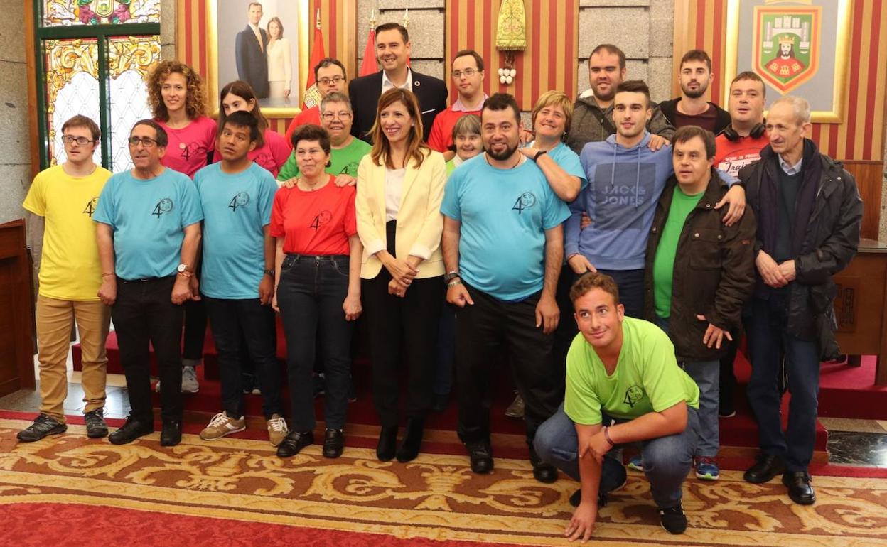 Imagen tomada en el salón de plenos del Ayuntamiento