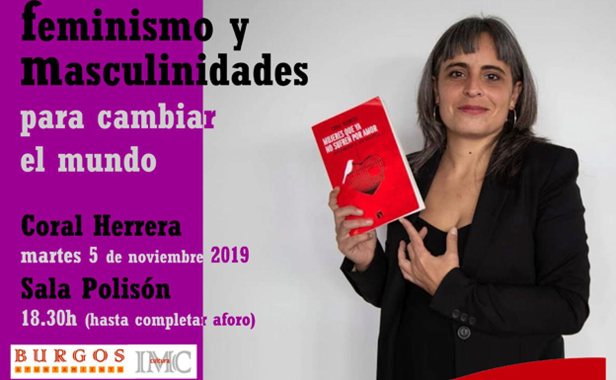 La escritora Coral Herrera expone su versión del feminismo y las masculinidades en Burgos el 5 de noviembre