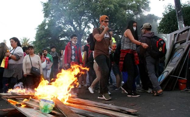 Opositores a Morales protestan en la ciudad de Sucre. 