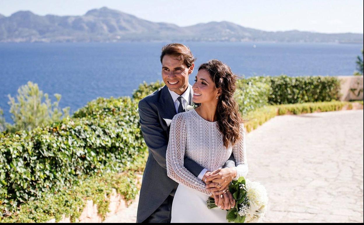 Rafa Nadal y Mary Perelló, el día de su boda. 