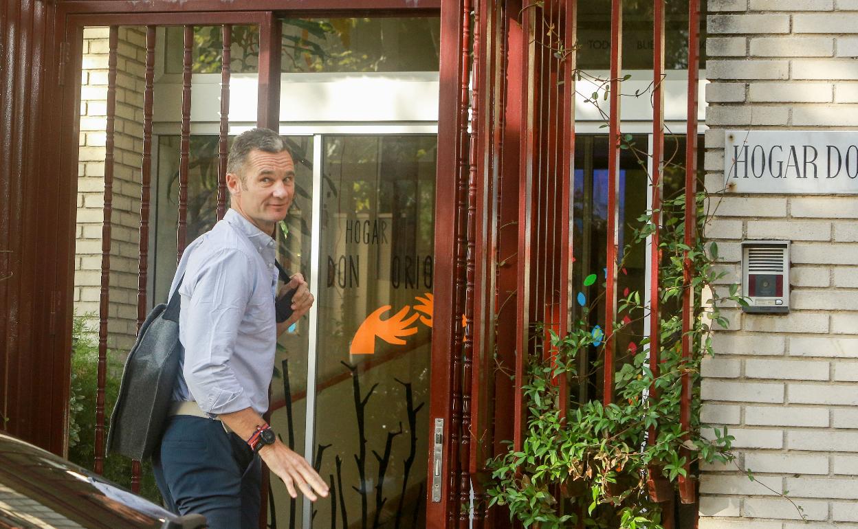 Iñaki Urdangarin, en su primera salida de la cárcel de Brieva. 