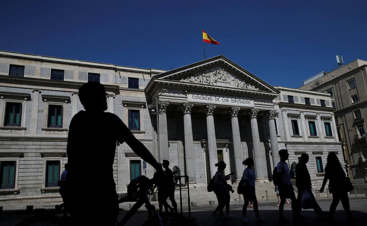 El Congreso de los Diputados de Madrid. 