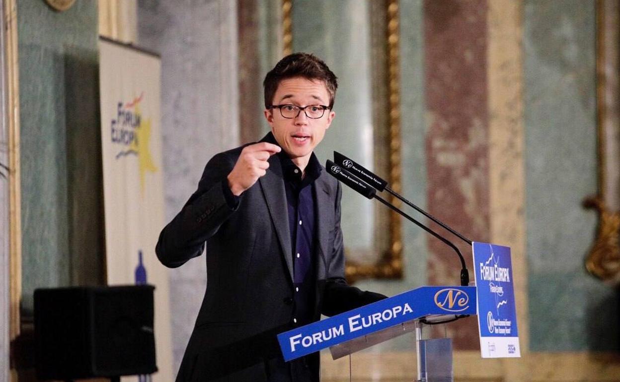 El candidato de Más País, Íñigo Errejón, en el Fórum Europa en Madrid este martes.