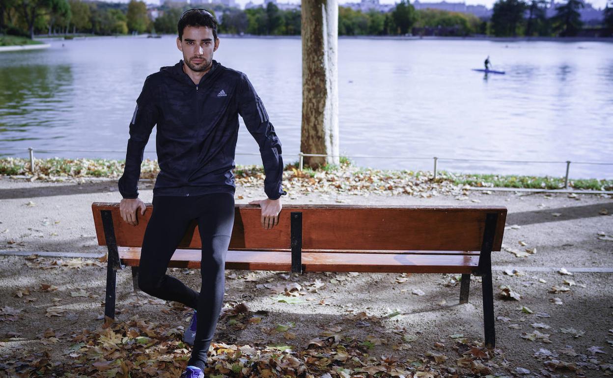 Álvaro Martín, en la Casa de Campo de Madrid donde suele entrenarse. 