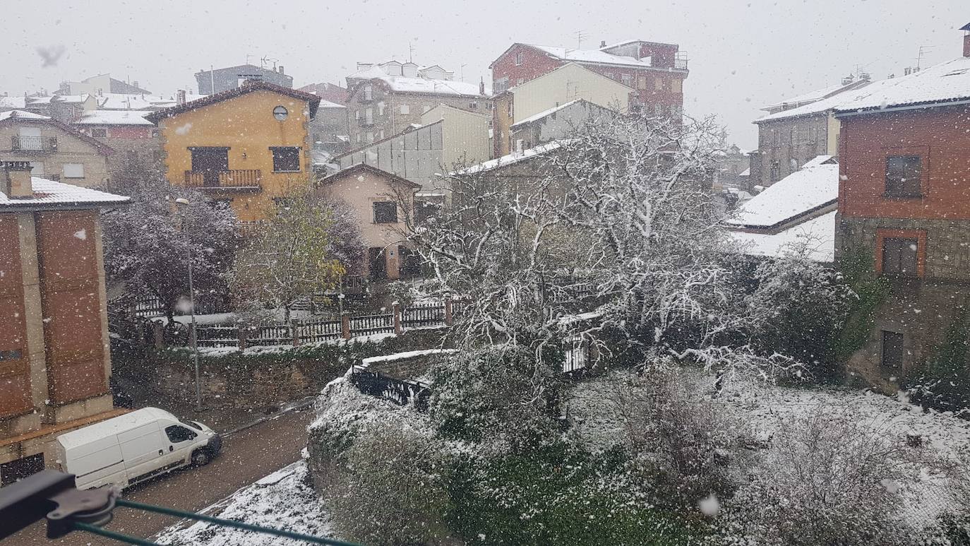 Fotos: La nieve hace acto de presencia en Burgos