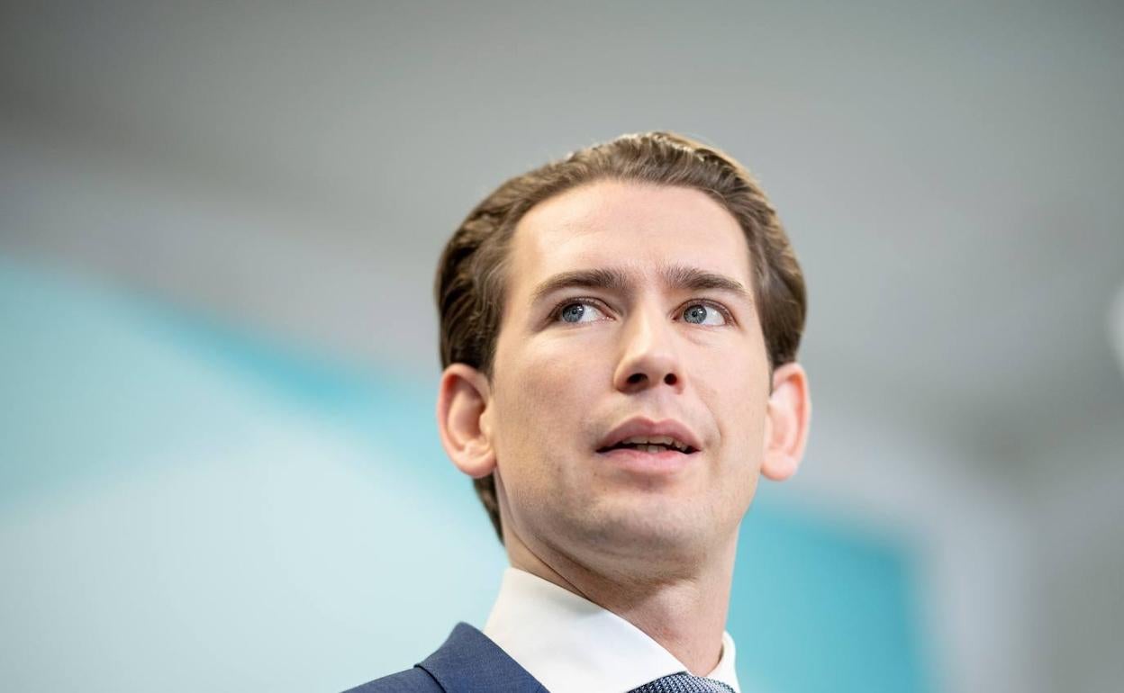 Sebastian Kurz, durante la trueda de prensa en el que anunció la negociación con Los Verdes.