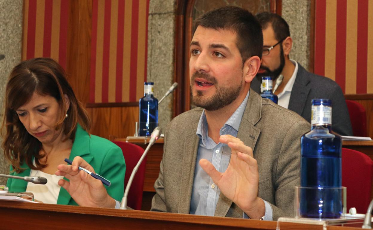 David Jurado, concejal de Hacienda, durante el pleno