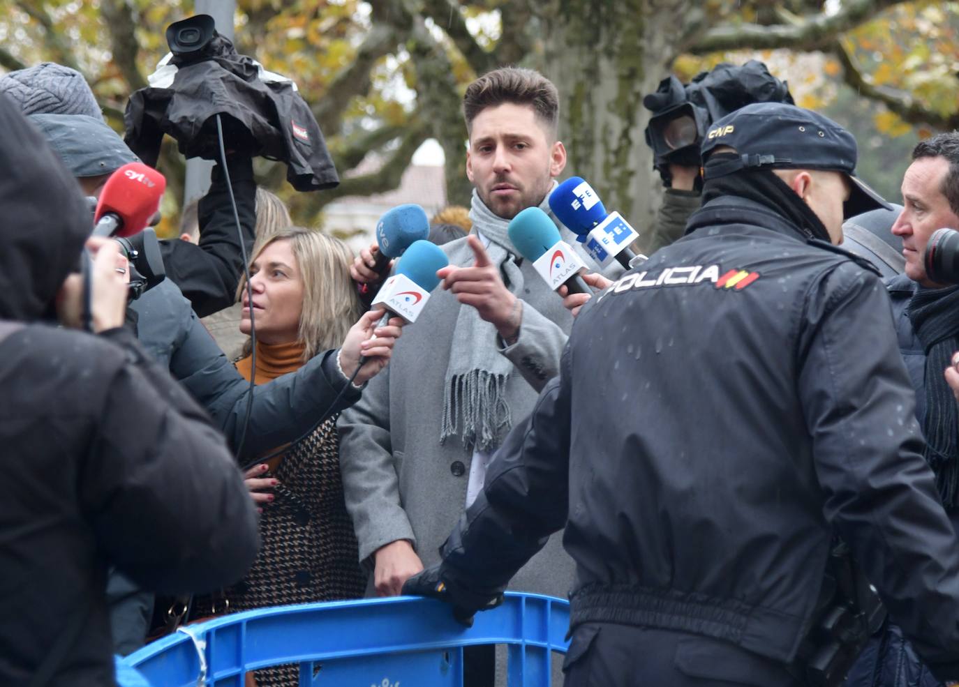 Sala habilitada para los medios en la Audiencia Provincial de Burgos. 