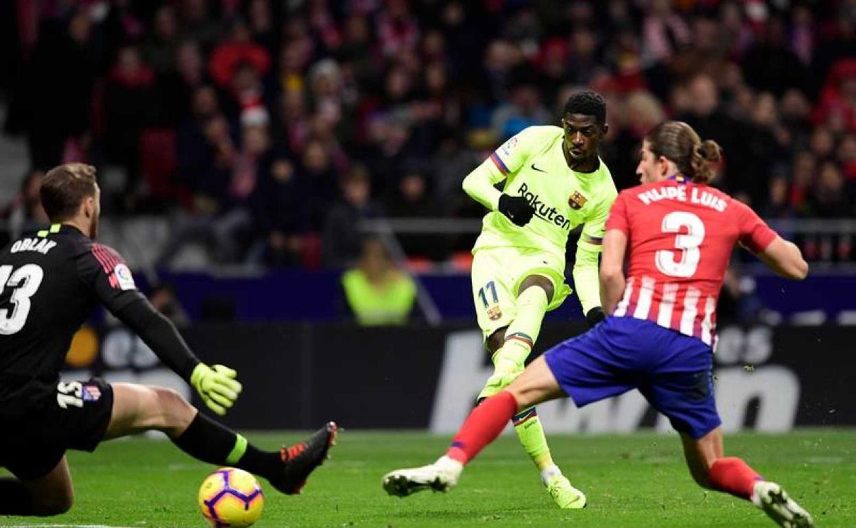 Ousmane Dembélé, lesionado ahora para las diez próximas semanas, marcó el 1-1 la campaña pasada