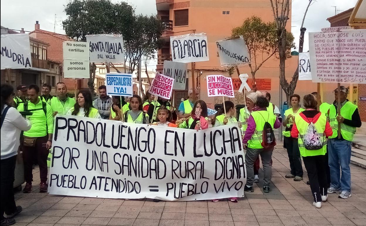 Imagen de archivo de una manifestación por la Sanidad Rural