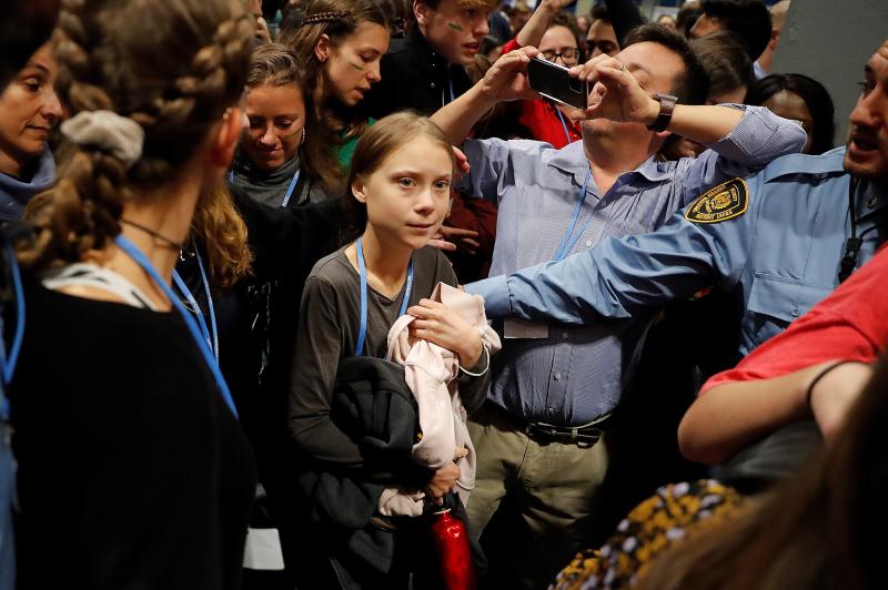 Fotos: Greta Thunberg se une a la sentada por la inacción contra la emergencia climática