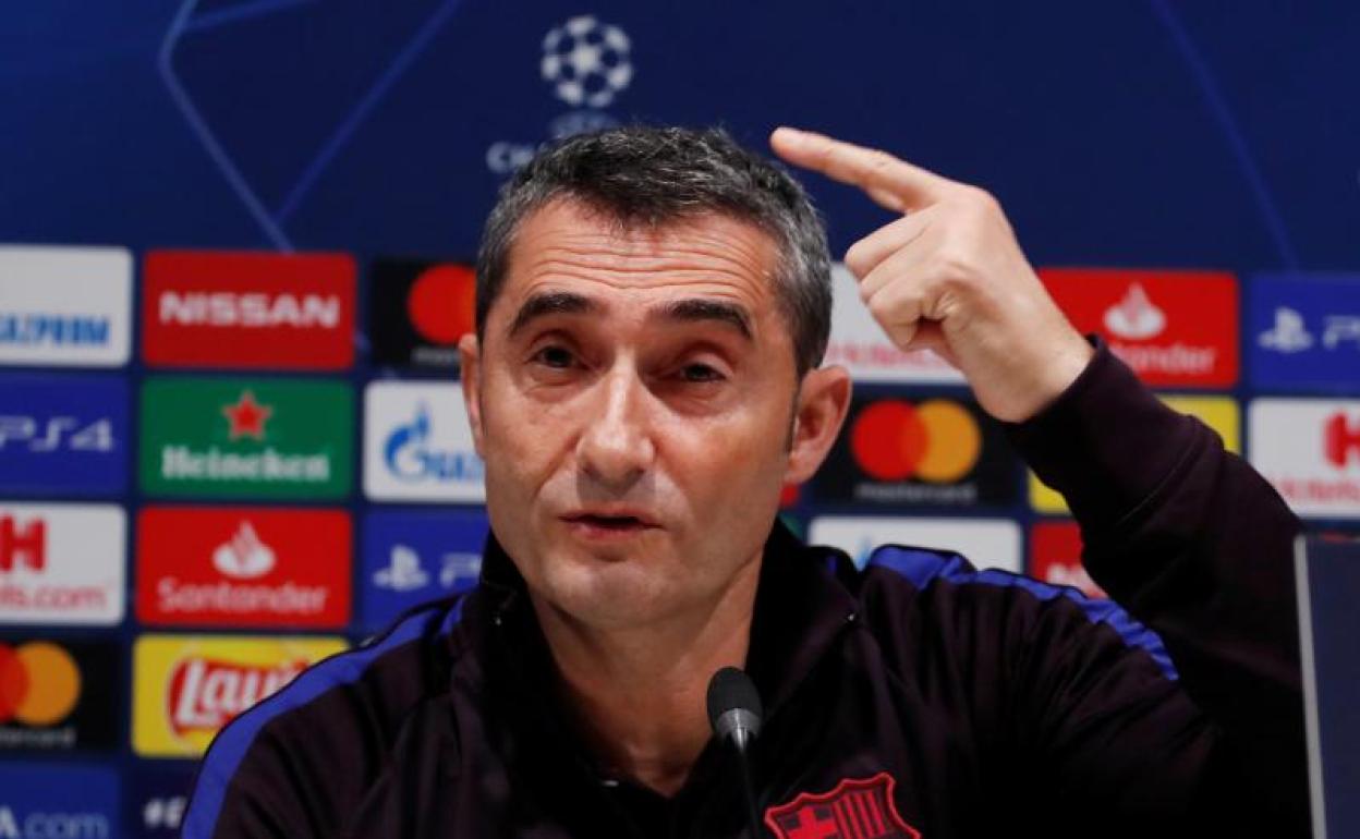 El técnico del Barcelona, Ernesto Valverde. 