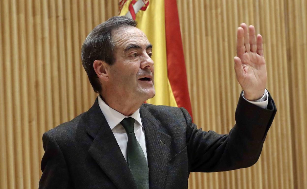 José Bono, en la presentación de su libro en el Congreso de los Diputados.