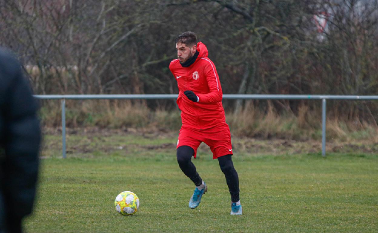 Minutella durante un entrenamiento. 