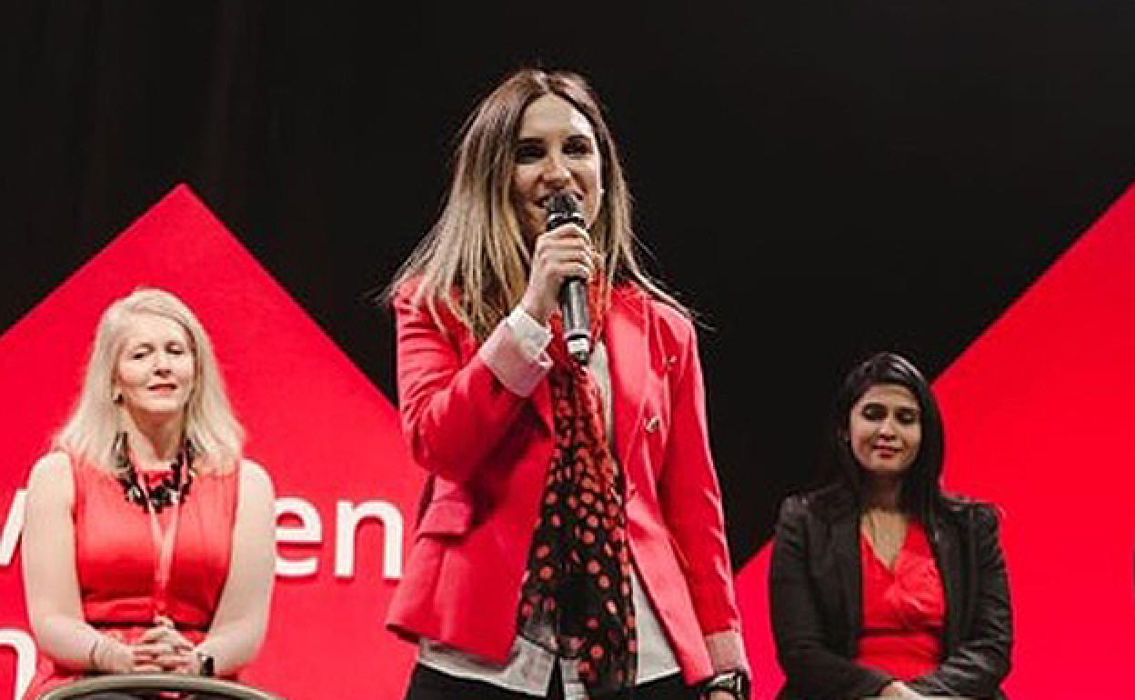 Leyre murillo, durante una conferencia. 