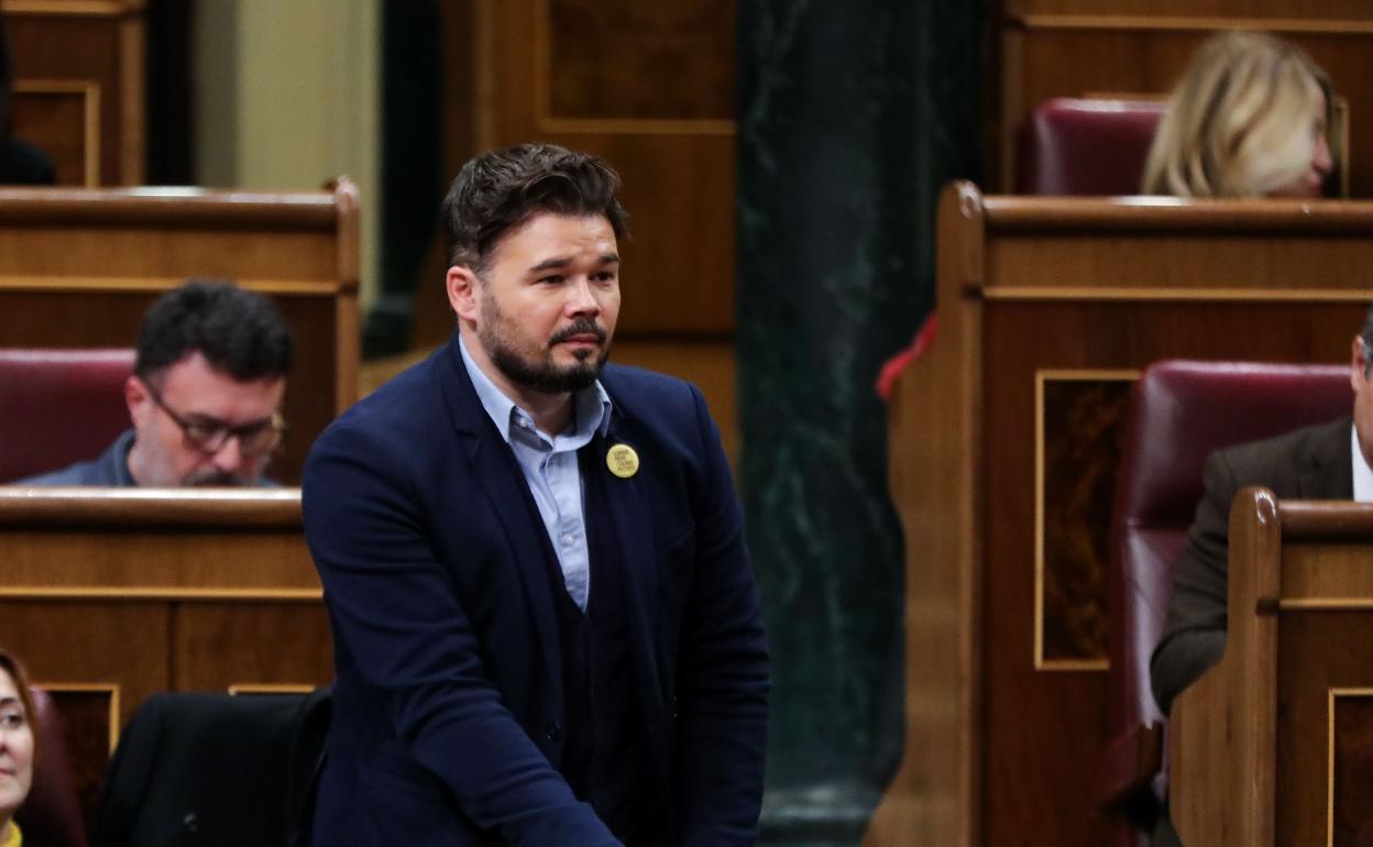 El portavoz adjunto de Esquerra Republicana (ERC), Gabriel Rufián. 