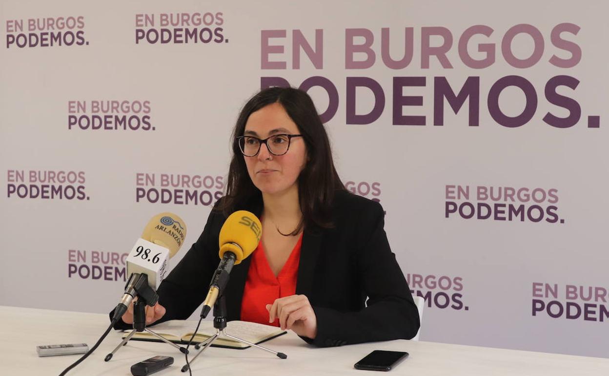 Laura Domínguez, procuradora en las Cortes de Castilla y León de Podemos por Burgos