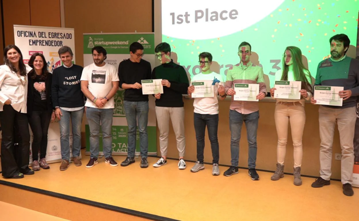 Ganadores de la Startup Weekend Burgos. 
