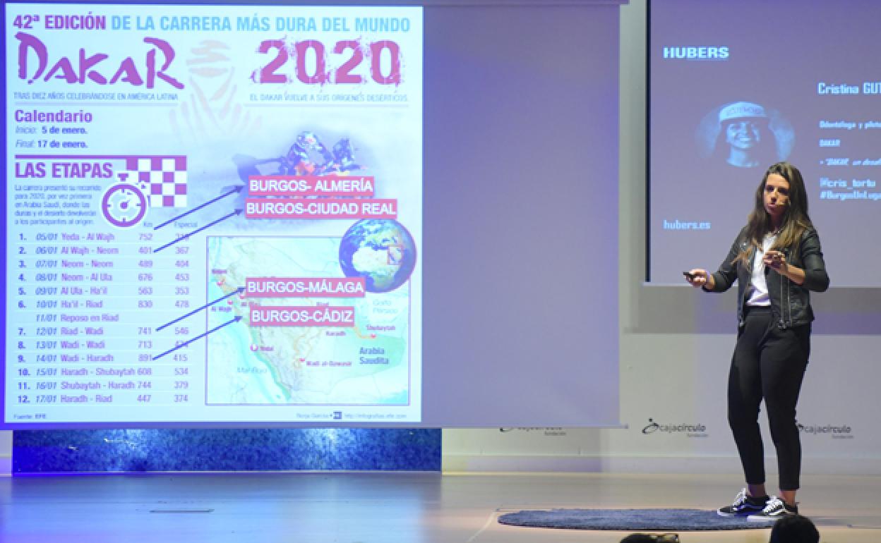 Cristina Gutiérrez durante su ponencia. 