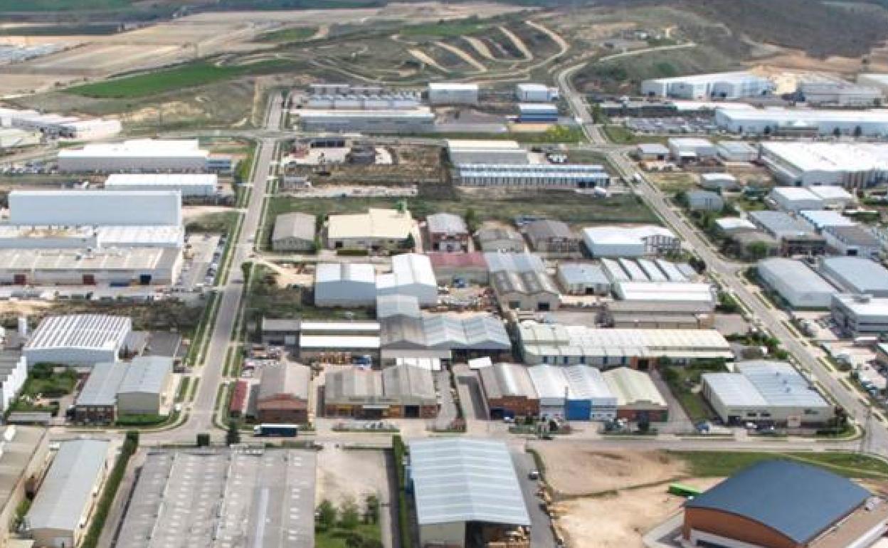 Imagen aérea del polígono industrial de Bayas, en Miranda. 