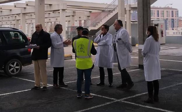 Una infraestructura metálica ampliará las instalaciones del hospital de Burgos por el avance del coronavirus