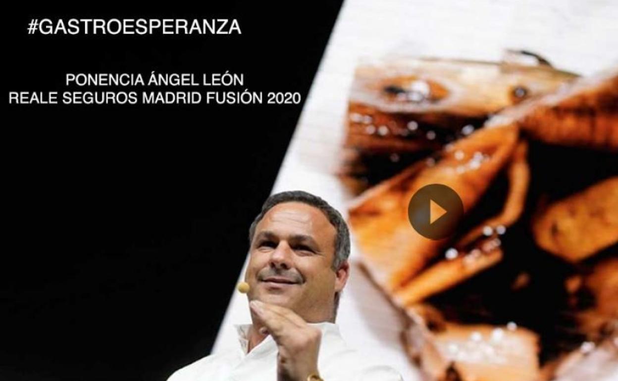 Captura de la ponencia de Ángel León en madridfusion.net