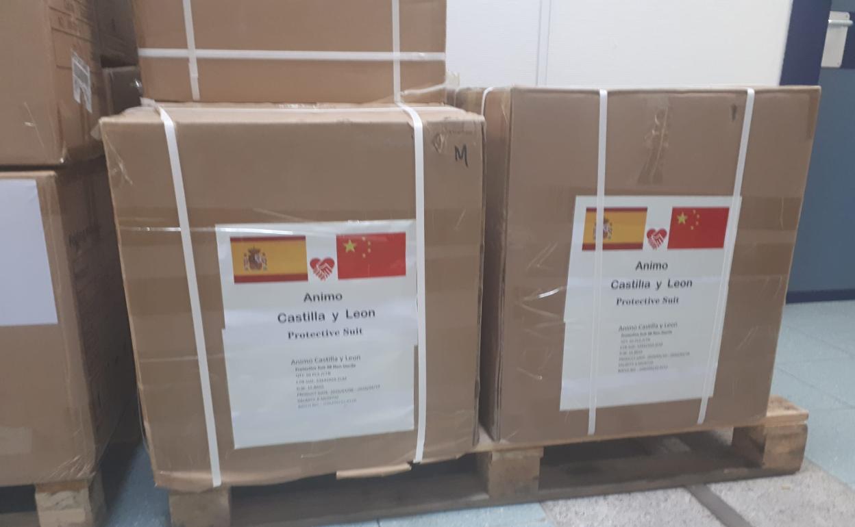 Material sanitario para Castilla y León procedente de China