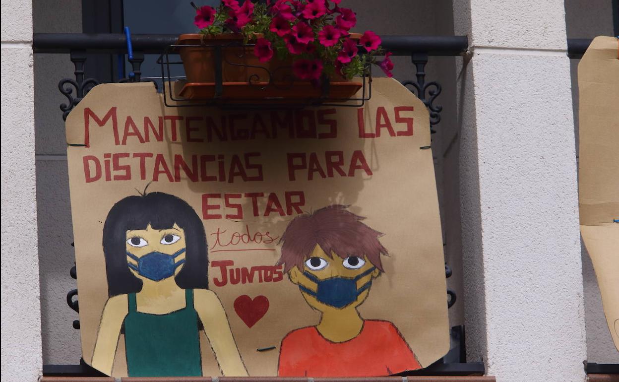 Pancarta en Ponferrada. 