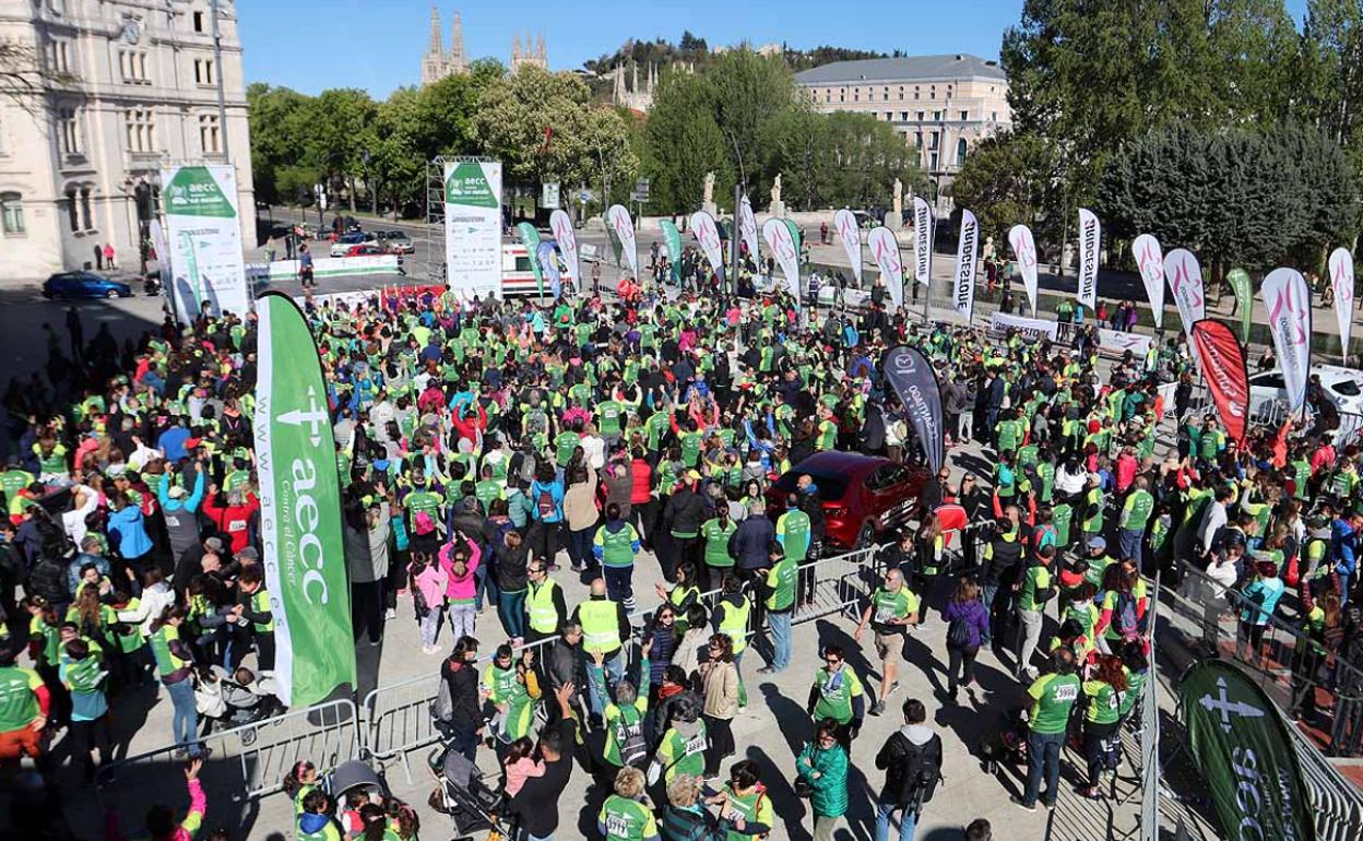 Celebración de la Marcha contra el Cáncer celebrada el año pasado en Burgos. 