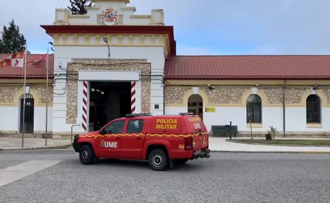 La UME se pasó a desinfectar por la prisión de Burgos