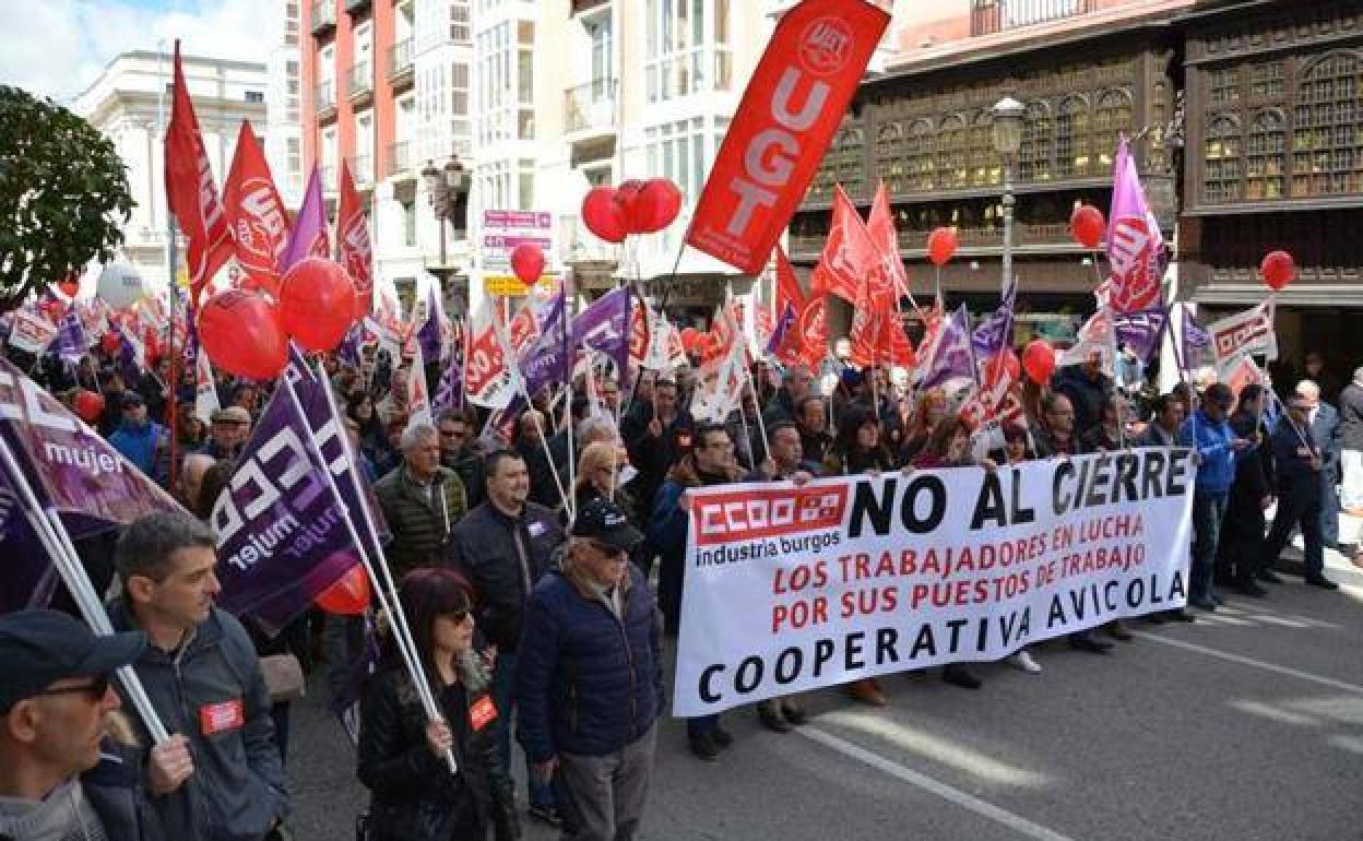 Manifestación del Primero de Mayo convocada por CC OO y UGT en 2018. 