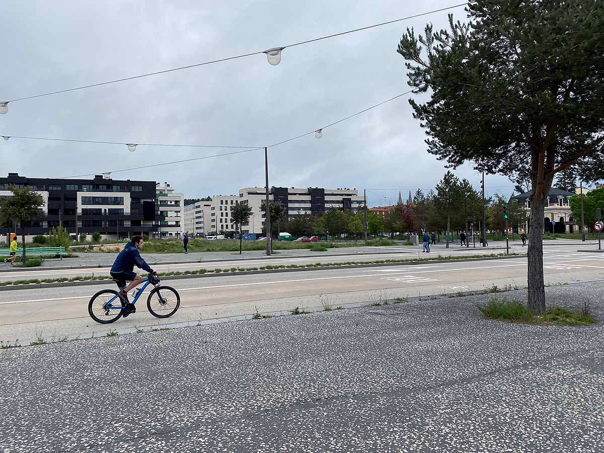 Un corredor a primera hora en Aranda de Duero.