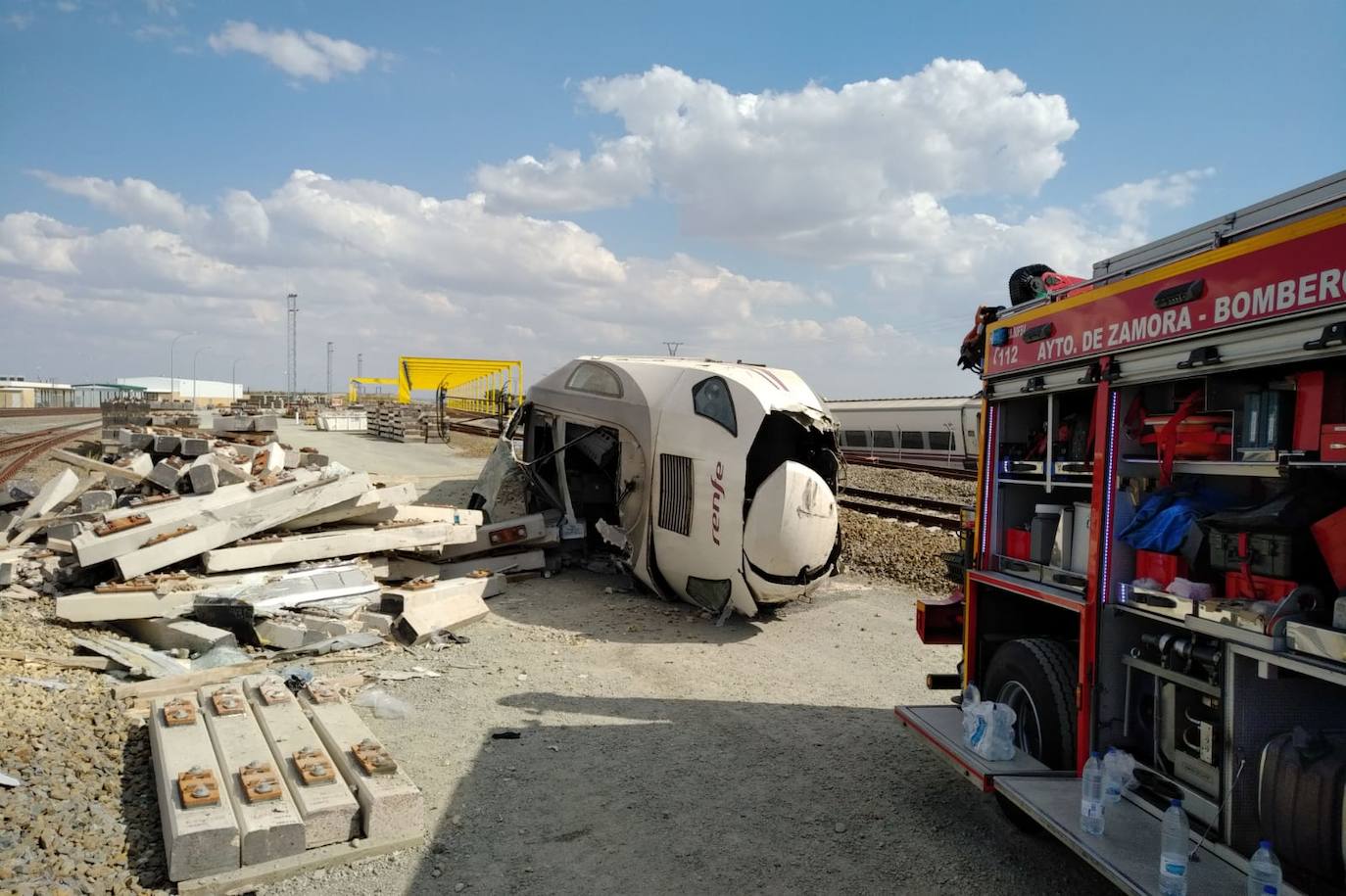 Estado en el que ha quedado la locomotora.