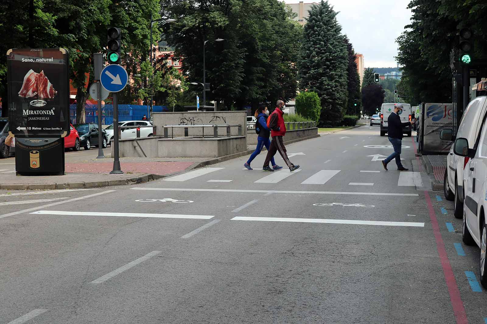 Fotos: Los ciclocarriles comienzan su andadura por el centro de la ciudad